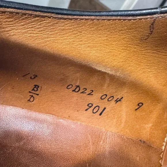 Alden 901 Black Leather Cap Toe Brogue Dress Shoes sz 13D - Picture 4 of 10